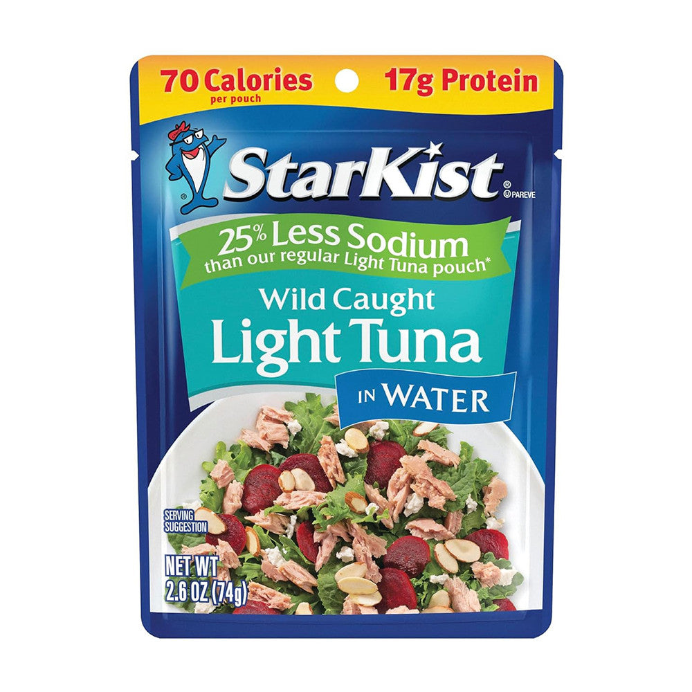 StarKist Less Sodium Chunk Wild Caught Light Tuna In Water, 2.6 Oz